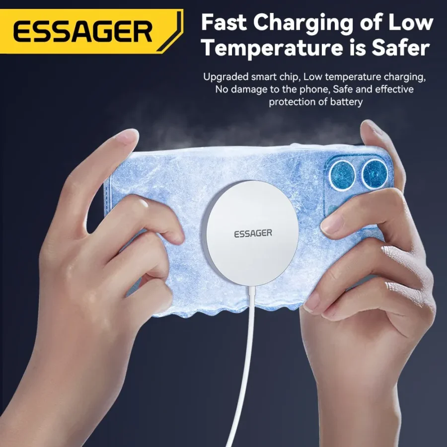 Essager 15W Magnetic Qi Wireless Charger for iPhone and Xiaomi Pad - Image 4
