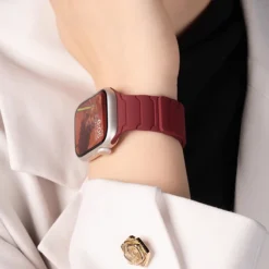 Alternative view of Magnetic Silicone Strap with Flexible Design for Apple Watch 49mm 45mm 41mm