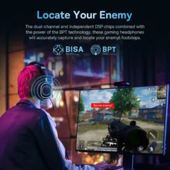 Alternative view of Baseus GH02 Wireless Gaming Headphones with Microphone - Bluetooth 5.3, 40mm Drivers, RGB Lights, Over-Ear Design