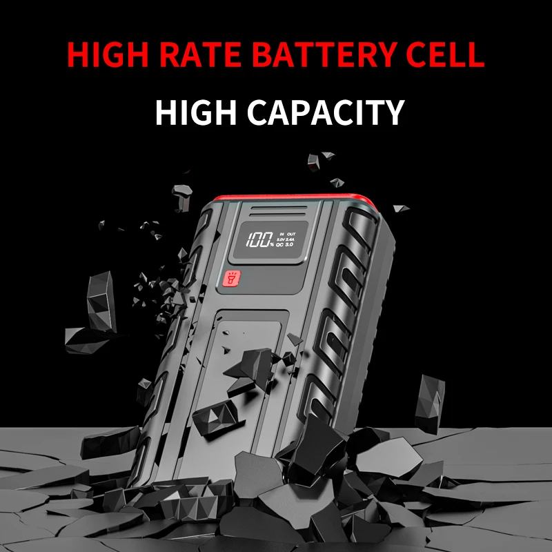 12V Car Jump Starter 2000A 1600A 1200A 1000A 800A Power Bank Potable Battery 20000mAh 18000mAh 10400mAh Car Start Power Supply - Image 3