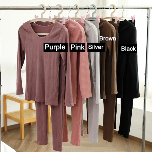 Warm Thermal Underwear Set with Shaping Feature for Women - Image 3