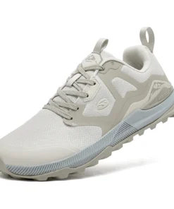 HOBIBEAR Unisex Hiking Shoes Women Men Trail Running Outdoor Sneakers Artificial Leather Non Slip Lace-Up Walking Shoes