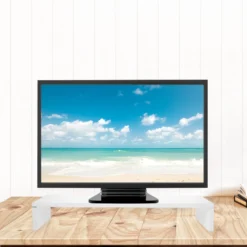 Alternative view of Multi-function Desktop Monitor Stand with Thick Board for Computer and Laptop Use