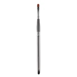 Alternative view of Lip Brush with Metal Handle and Protective Cap for Makeup Application