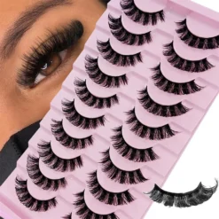 DD Curl Fluffy Volume Faux Mink False Eyelashes for Dramatic Makeup Looks