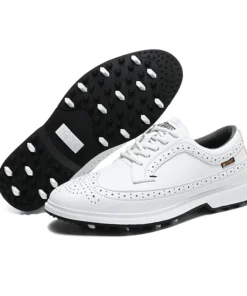 Alternative view of Professional Golf Shoes Men High-Quality Leather Breathable Sports Shoes Golf Competition Training Shoes Plus Size Shoes 39-47#