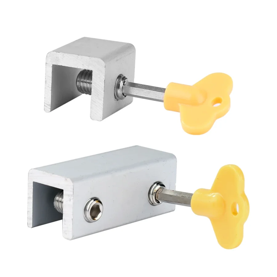 Aluminum Alloy Window Lock Stopper - Sliding Sash and Cabinet Locks - Anti-Theft Security Straps - Image 2