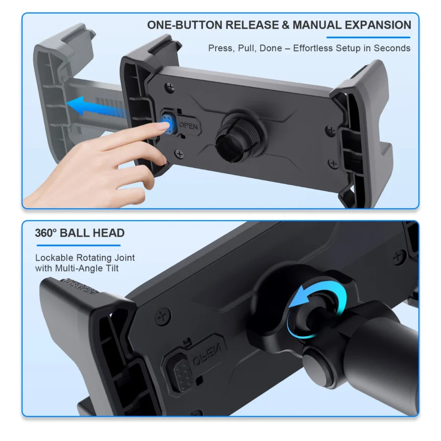 Xnyocn Adjustable Tripod Floor Tablet Stand for 4-13 Inch Devices - Image 4