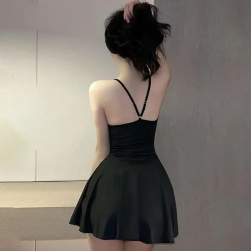 Alternative view of Pleated Backless Mini Dress for Women - Smooth Bandage Style Nightclub Outfit