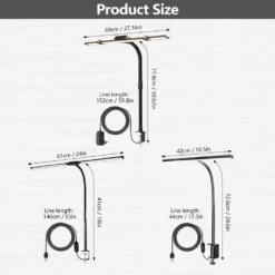 Alternative view of LED Desk Lamp with Double Head and Stepless Dimming for Home Office
