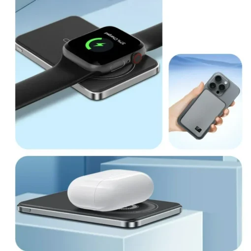 Slim Magnetic Wireless Power Bank - 10,000mAh Capacity with 20W Fast Charging for Mobile Phones - Image 4
