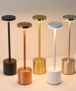 Simple Touch Sensor LED Table Lamp Rechargeable Desk Lamp 3Colors Adjustable Bedside Creative Ambient Light Bar Room Decor Light