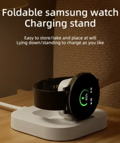 Alternative view of Watch Wireless Charger Stand For Samsung Galaxy Watch 6 5 4 3 Pro 45/40/44mm Active 2 Classic Type C Fast Charging Dock Station