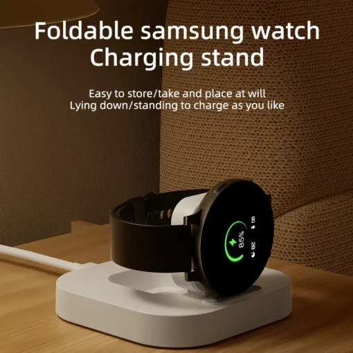 Wireless Charger Stand for Samsung Galaxy Watch Series 6/5/4/3 Pro 45/40/44mm Active 2 Classic Type C Fast Charging Dock - Image 2