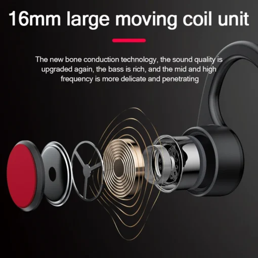 Bone Conduction Headphones with Bluetooth 5.3, Waterproof Design for Sports and Outdoor Activities - Image 4