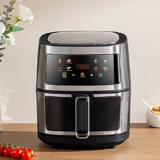 Large-Capacity Air Fryer with 6L Capacity and Stainless Steel Design for Health-Conscious Cooks - Image 4