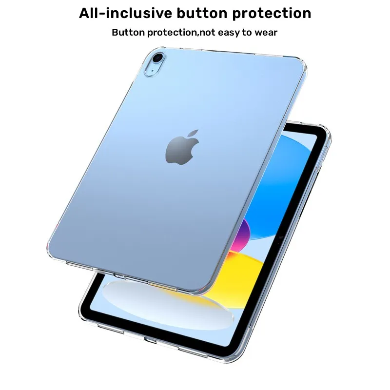 Ultra Thin Transparent Protective Case for iPad A16 10th, Air 5/4, Pro 11 - Soft Silicone Cover - Image 3