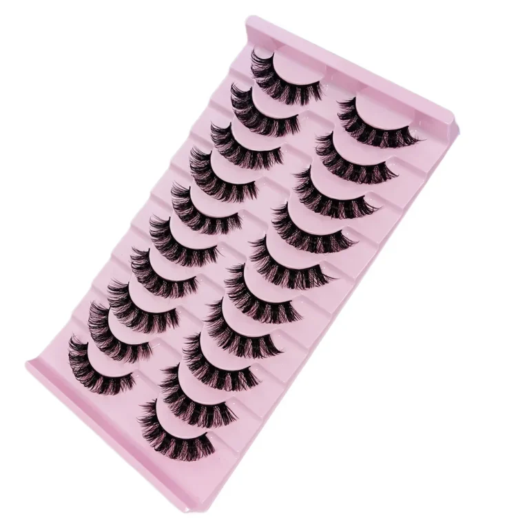 10 Pairs DD Curl Russian Strip Lashes Fluffy Volume False Eyelashes DD Curl Dramatic Messy Faux Mink Fake Lashes Make Up - Image 3