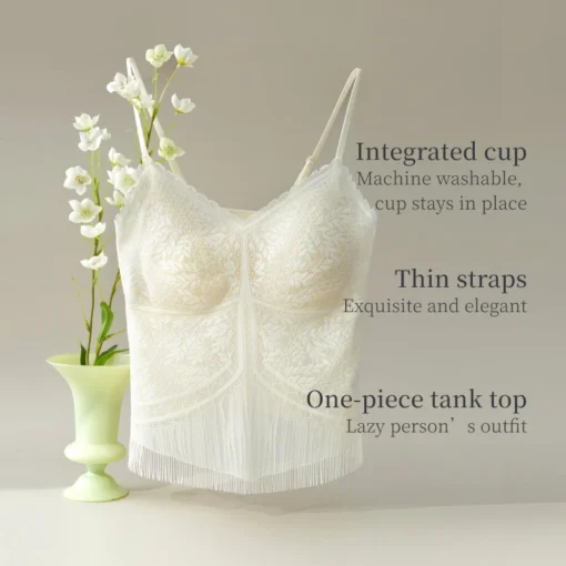 Lace Camisole Tank Top with Beautiful Back Design for Women Casual Summer Wear - Image 5