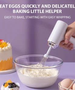 Rechargeable Handheld Electric Egg Beater for Baking and Cream Mixing