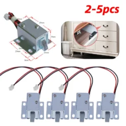 Mini Solenoid Magnetic Lock - DC 5V/12V Power Supply for Cabinets and Drawers