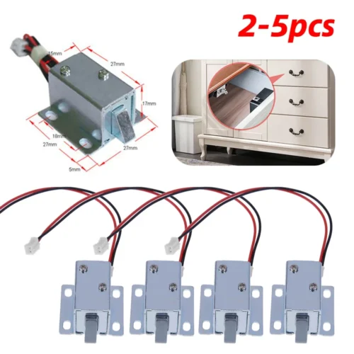 Mini Solenoid Magnetic Lock - DC 5V/12V for Cabinets and Drawers