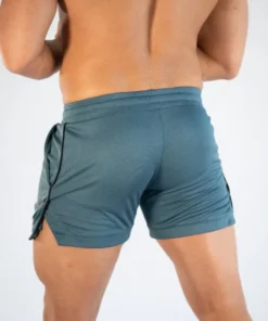 Alternative view of Summer thin mesh sports shorts men's breathable trend muscle fitness training three point pants running casual sports shorts