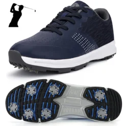 Waterproof Spikeless Golf Shoes for Men Classic Sneakers in Big Size 13 14