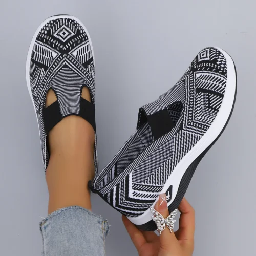 Women's Breathable Mesh Flat Sneakers - Casual Summer Shoes with Free Shipping