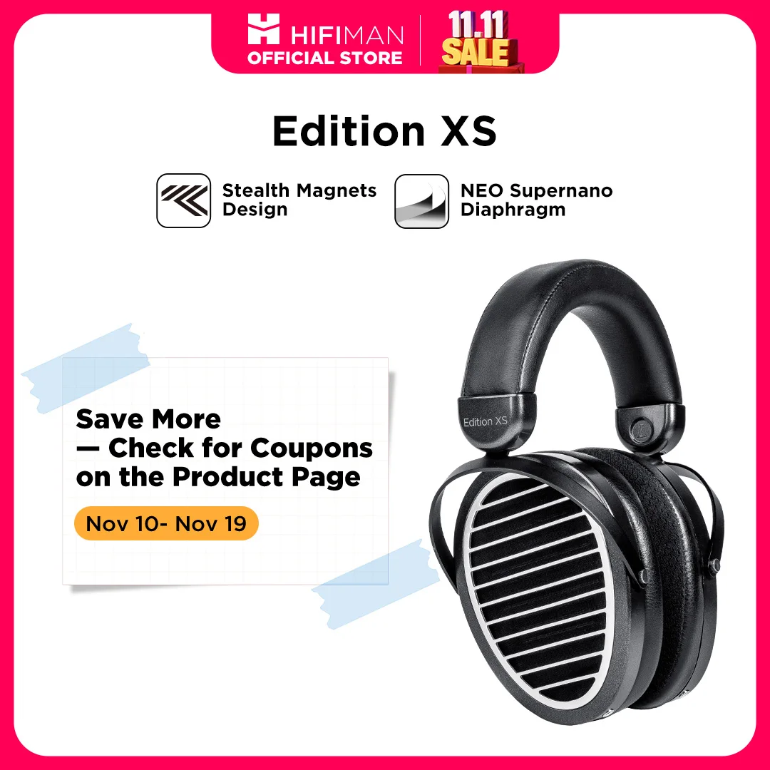 HIFIMAN Edition XS Over-Ear Open-Back Planar Magnetic Headphones with Adjustable Headband