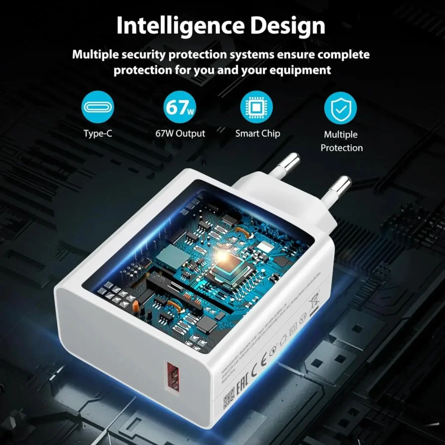 Xiaomi 67W Fast USB Charger with Type-C Cable - Image 3
