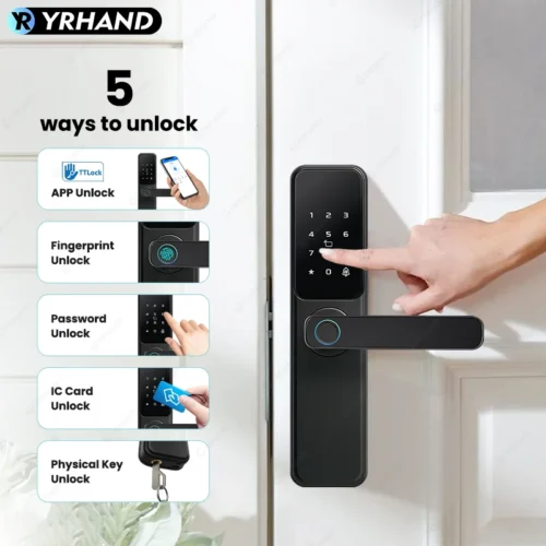 Alternative view of TTLock Bluetooth Smart Fingerprint Touch Screen Lock - Digital Security Lock for Home