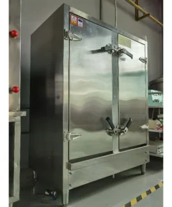 Alternative view of Stainless Steel Double Door Rice Steamer Cabinet - Industrial Food Preparation Machine, CE Certified