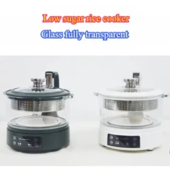 Smart Rice Cooker with Glass Inner Pot and Soup-Rice Separation Feature
