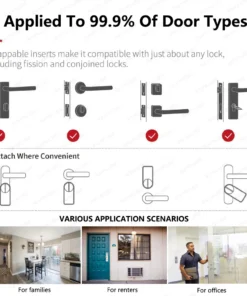 Alternative view of Raykube A1 Bluetooth Electronic Door Lock with Wireless Fingerprint Keypad - Easy Installation