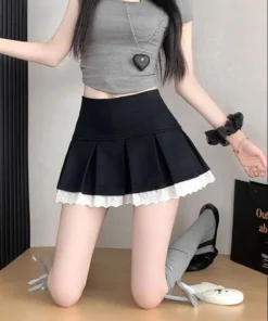 Alternative view of Flume A-Line Lace Pleated Skirt – Versatile Fashion Piece