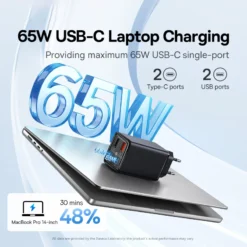 Alternative view of USB C Charger 65W GaN Fast Charging for Smartphones and Laptops