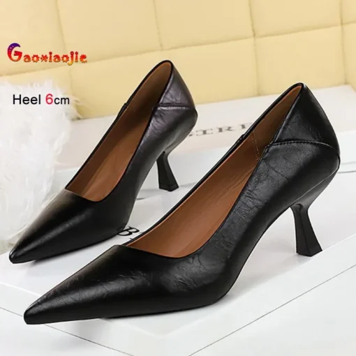 High Heels Stiletto Pumps with Pointy Toe Design for Women - Image 3