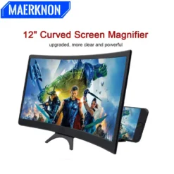 12-inch Curved 3D HD Phone Screen Magnifier with Holder for Mobile Phones and TV Dramas