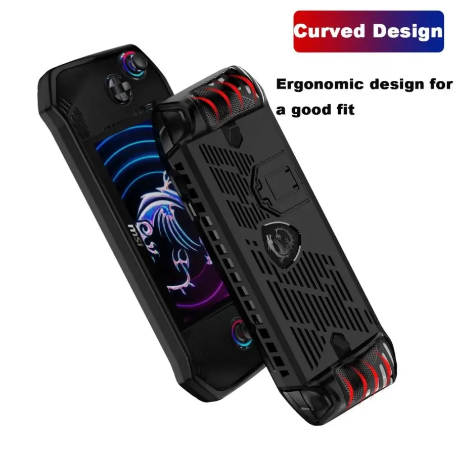 For MSI Claw A1M Handheld Console Case Soft TPU Protective Shell Shockproof Back Cover with Kickstand Game Accessories - Image 5