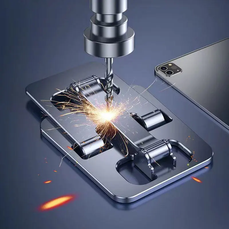 Aluminum Alloy Adjustable Tablet and Phone Stand for iPad and Samsung Devices - Image 3