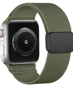 Magnetic Loop For Apple Watch Band 40mm 44mm 45mm 49mm 41mm 38mm Scrunchie Nylon bracelet iwatch ultra 2 Series 9 3 7 8 se strap