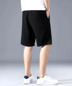 Alternative view of Lce Silk Shorts Men's Thin Sports Cropped Pants Loose Straight Leg Cool Breathable New Fashion Trend Casual XL-XXXL