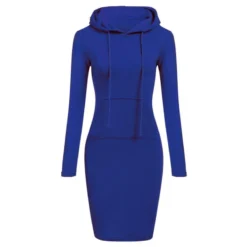 Alternative view of Hooded Dress for Women with Autumn Style and Comfortable Sweatshirt Material
