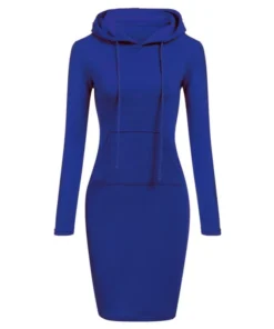 Alternative view of Ladies Dress Autumn Women Hooded Dresses Hoodies Women Sweatshirts Women Hoodies Dress Tops Ladies Clothing