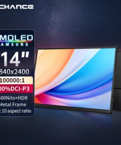 VCHANCE 14" Portable OLED Monitor - 3840x2400 Resolution, 500 Nits HDR, Metal Frame