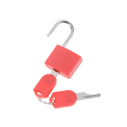 Alternative view of Mini Strong Steel Padlock - 6 Colors, Travel Anti-Theft Lock with 2 Keys