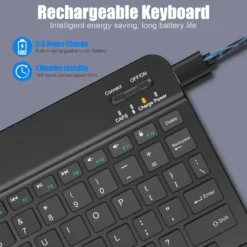 Alternative view of Bluetooth Keyboard with Multi-Device Connectivity for iPad 10th Generation and Other Tablets