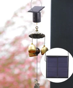 Alternative view of Solar Powered Wind Chimes - Eco-Friendly Hanging Spinner with Hook