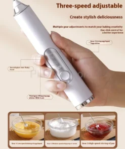 Alternative view of USB Handheld Electric Mixer - 3-Speed Portable Blender and Frother for Coffee and Milk